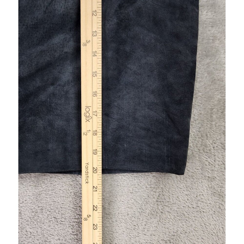 Silverleaf Skirt Womens Size 9/10 Black Suede Leather Lace Up Retro Mini Vintage - Picture 5 of 11